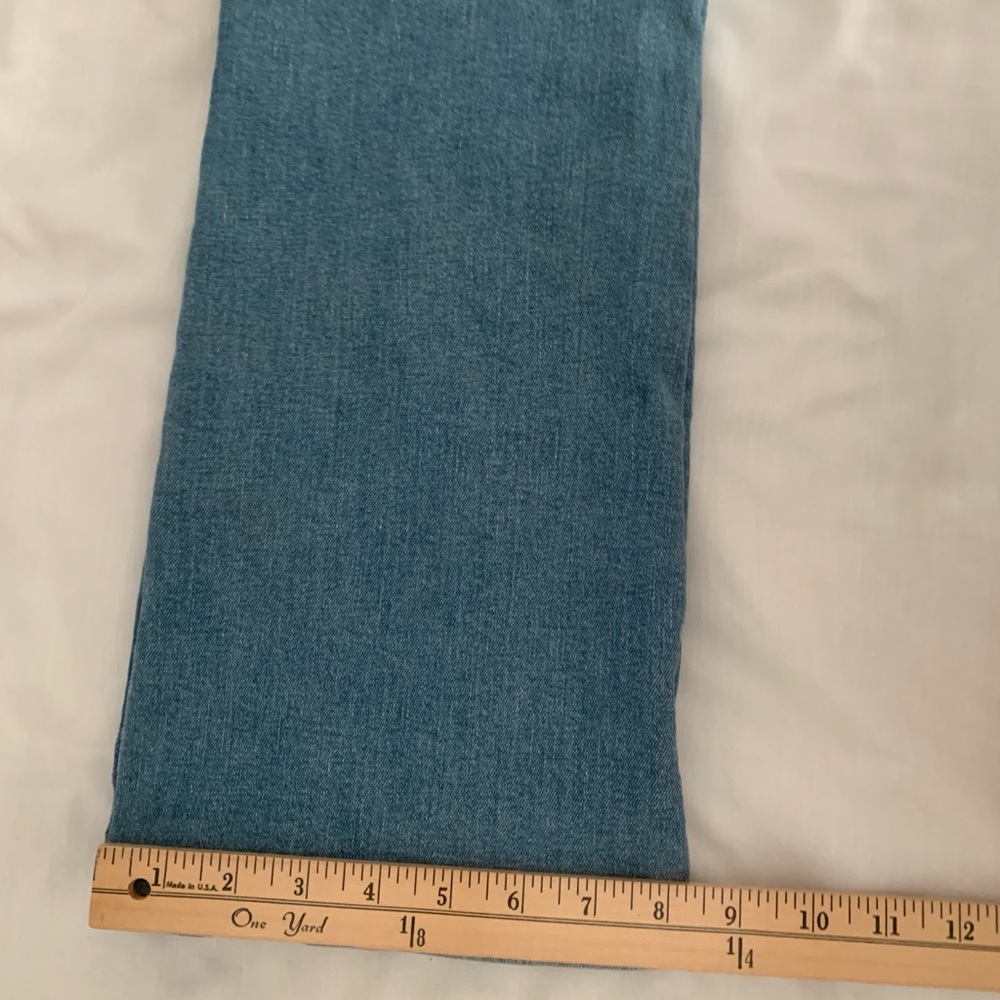 Madewell Mid Rise Kick Out Crop Flare Jeans Blue 29 - Picture 9 of 10